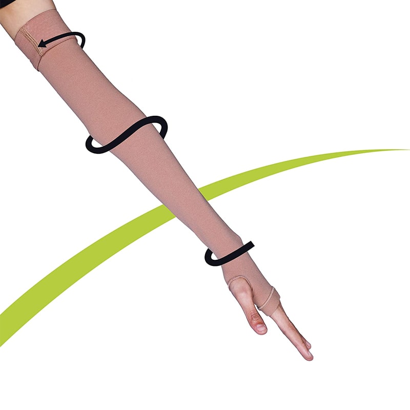 PORTABLE Elast Post Mastectomy Lymphedema Compression Arm Sleeve