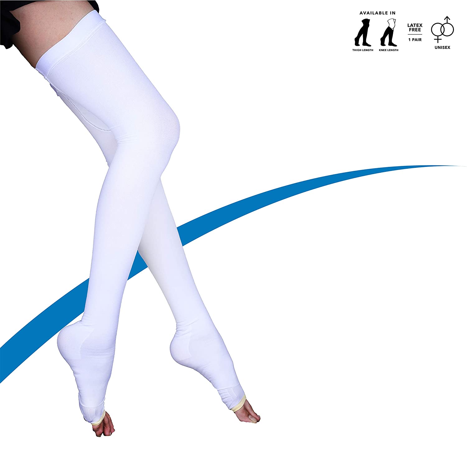 Health & Personal :: Health & Wellness :: Healthcare Devices :: Sorgen  Below Knee Anti Embolism DVT Stockings (XLarge) White 1 Pair
